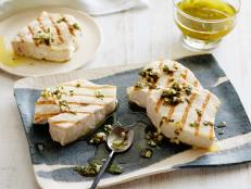 Cooking Channel serves up this Grilled Swordfish with Lemon, Mint and Basil recipe from Giada De Laurentiis plus many other recipes at CookingChannelTV.com