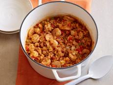 Cooking Channel serves up this Jambalaya with Shrimp and Ham recipe from Ellie Krieger plus many other recipes at CookingChannelTV.com