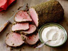 Cooking Channel serves up this Herb-Crusted Roast Beef with Horseradish Cream recipe from Sunny Anderson plus many other recipes at CookingChannelTV.com