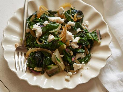 Wilted Greens with Ricotta Salata