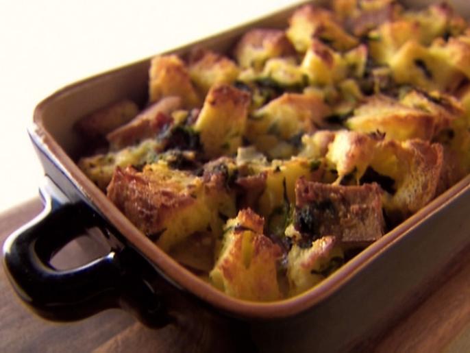 Spinach and Pancetta Strata Recipes Cooking Channel Recipe Giada