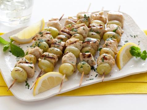 Spiced Chicken and Grape Skewers