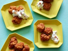 Cooking Channel serves up this Spicy Fried Chicken Bites with Derby Dip recipe from Brian Boitano plus many other recipes at CookingChannelTV.com