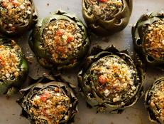 Cooking Channel serves up this Stuffed Artichokes recipe  plus many other recipes at CookingChannelTV.com