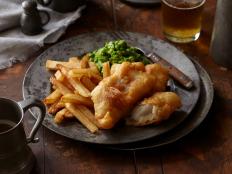 Cooking Channel British Fish and Chips with Mushy Peas