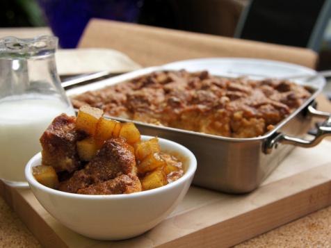 Salted Caramel Bread Pudding with Caramelized Apples