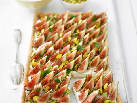 Fig, Cream Cheese and Mint Tart