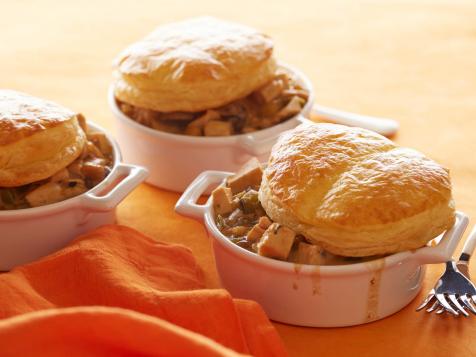 Creamy Chicken and Mushroom One-Pot with Pot Pie Toppers