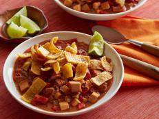 Cooking Channel serves up this Mexican Chorizo and Turkey Chili recipe from Rachael Ray plus many other recipes at CookingChannelTV.com