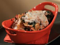 Cooking Channel serves up this Lazy Lasagna with Lamb Ragu, Spinach and Ricotta recipe from Rachael Ray plus many other recipes at CookingChannelTV.com