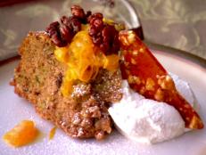 Cooking Channel serves up this Zucchini Olive Oil Cake with Mandarin Orange Glaze and Walnut Olive Brittle recipe from Lynn Crawford plus many other recipes at CookingChannelTV.com