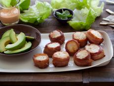 Cooking Channel serves up this Bacon Wrapped Scallops with Spicy Mayo recipe from Tyler Florence plus many other recipes at CookingChannelTV.com