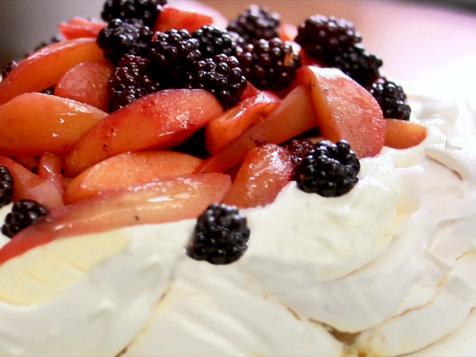 Spiced Blackberry, Quince and Apple Pavlova