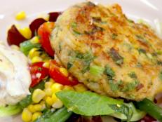 Cooking Channel serves up this Crab Cakes Salad recipe from Lynn Crawford plus many other recipes at CookingChannelTV.com
