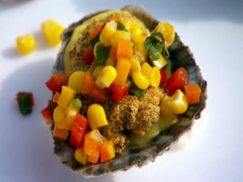 Crispy Fried Oysters with Sweet Corn Cilantro Salsa