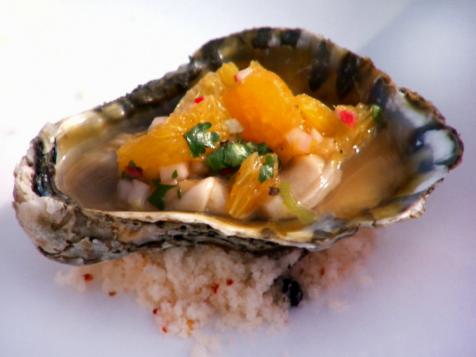 Oysters with Orange and Ginger Mignonette