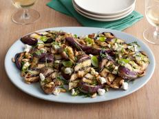 Cooking Channel serves up this Grilled Eggplant and Goat Cheese Salad recipe from Giada De Laurentiis plus many other recipes at CookingChannelTV.com