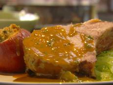 Cooking Channel serves up this Roast Loin of Pork with Baked Apples and Cider Gravy recipe from Tyler Florence plus many other recipes at CookingChannelTV.com