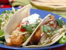 Cooking Channel serves up this Beer and Chipotle-Battered Fish Tacos recipe from Michael Chiarello plus many other recipes at CookingChannelTV.com