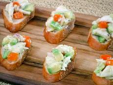 Cooking Channel serves up this Crab and Avocado Crostini recipe from Brian Boitano plus many other recipes at CookingChannelTV.com