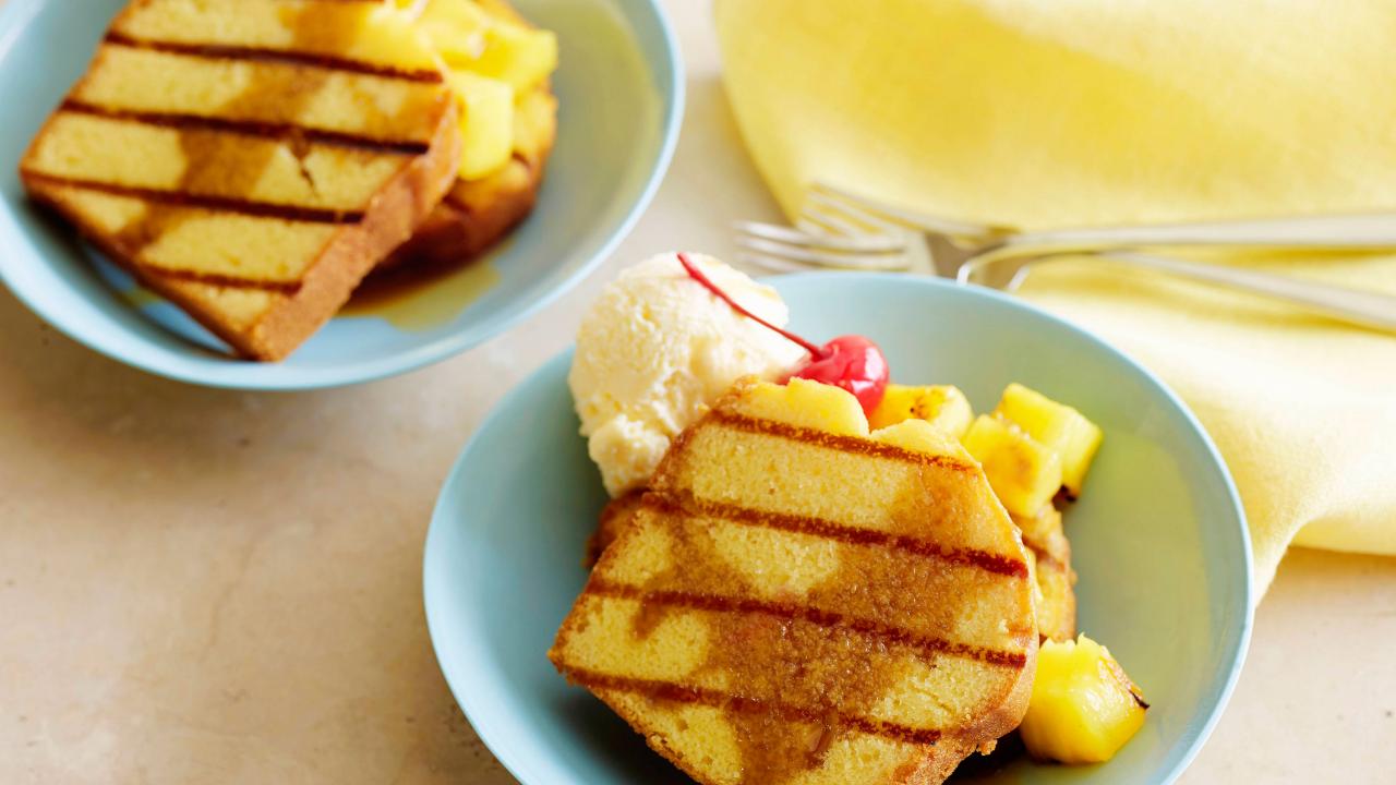 Grilled Pineapple & Pound Cake