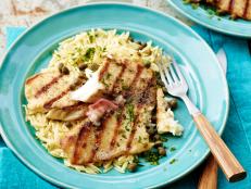 Boy Meets Grill Grilled Talapia with Lemon Butter Capers and Orzo