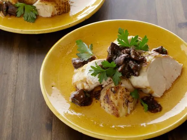 Grilled Chicken Breasts with Shiitake Mushroom Vinaigrette