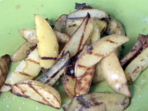 Vinegar and Salt Grilled Potato "Chips"