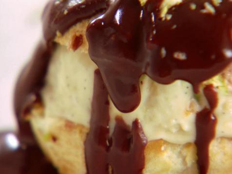 Clementine Profiteroles with Chocolate Sauce