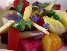 Cooking Channel serves up this Beet Salad with Carmody Cheese recipe  plus many other recipes at CookingChannelTV.com