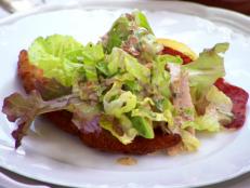 Cooking Channel serves up this Turkey Club Salad with Turkey Wing Vinaigrette recipe from Lynn Crawford plus many other recipes at CookingChannelTV.com