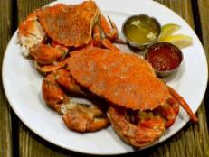 Cooking Channel serves up this Boiled Dungeness Crab with Homemade Cocktail Sauce recipe  plus many other recipes at CookingChannelTV.com