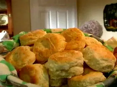 A bakset of Southern Biscuits is served.