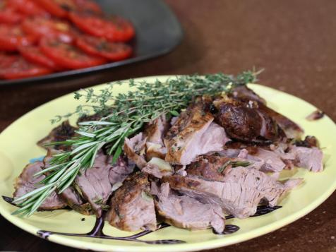 Slow-Roasted Parchment-Wrapped Leg of Lamb with Garlic and Herbs