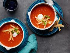 Cooking Channel serves up this Tomato-Tortilla Soup recipe from Ellie Krieger plus many other recipes at CookingChannelTV.com