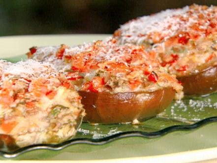 Mom's Stuffed Eggplant : Recipes : Cooking Channel Recipe | Michael ...