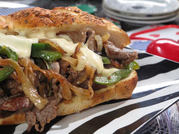 Philly Cheese Steak With Smoked Gruyere Sauce Recipes Cooking Channel Recipe Nadia G Cooking Channel