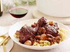 Cooking Channel serves up this Coq au Vin recipe from Alton Brown plus many other recipes at CookingChannelTV.com
