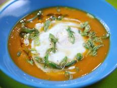 Cooking Channel serves up this Ginger-Soy Carrot Soup recipe from Rachael Ray plus many other recipes at CookingChannelTV.com