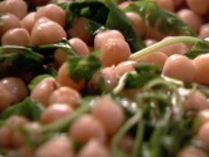 Cooking Channel serves up this Chick Peas with Rocket and Sherry recipe from Nigella Lawson plus many other recipes at CookingChannelTV.com