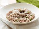 Red Wine Risotto with Peas 