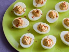 Cooking Channel serves up this Devilish Eggs recipe from Ellie Krieger plus many other recipes at CookingChannelTV.com