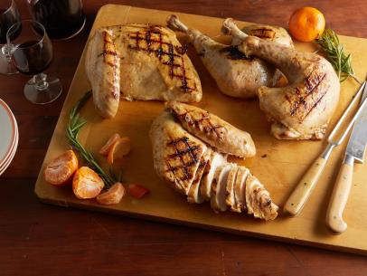 Tyler Florence's Citrus-Marinated Grilled Turkey for Firehouse Thanksgiving as seen on Food Network's Food 911