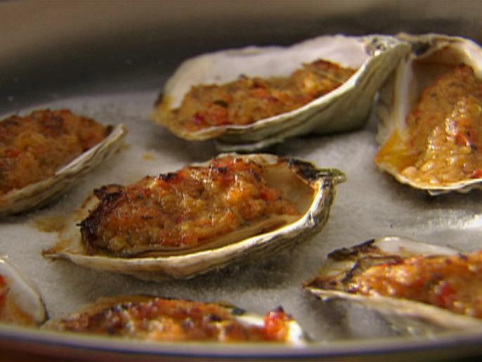 Oysters Casino with Red Bell Peppers, Chili and Bacon Recipes