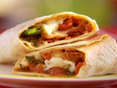 Cooking Channel serves up this Pepperoni Pizza Wrap recipe  plus many other recipes at CookingChannelTV.com