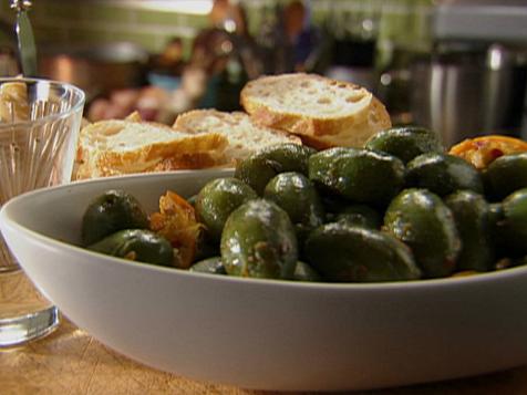 Marinated Olives with Rosemary, Red Chili, Orange and Paprika