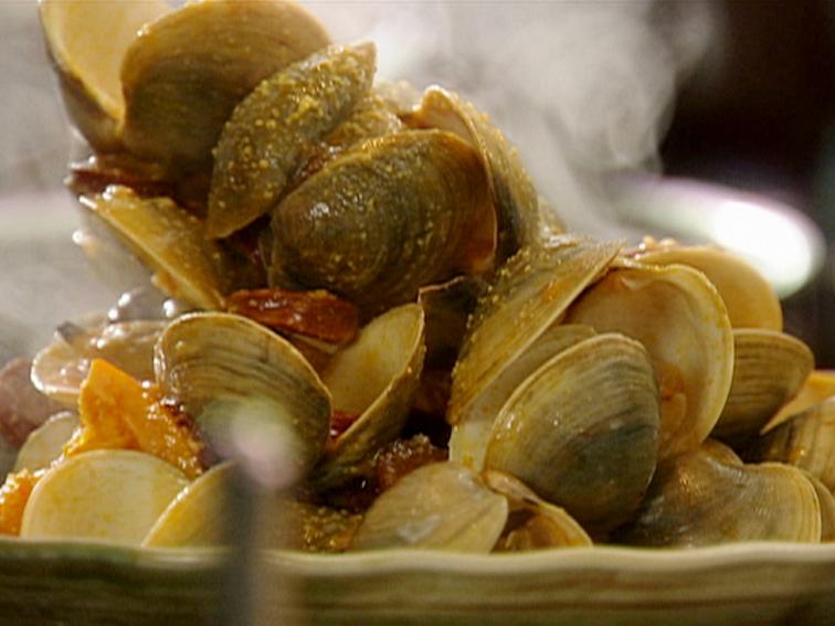 Steamed Clams with Chorizo, Citrus and Saffron Aioli Recipes