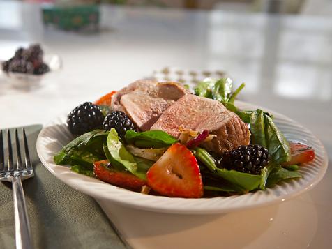 Balsamic Roasted Pork with Berry Salad