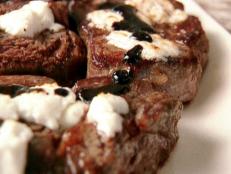 Cooking Channel serves up this Filet Mignon with Balsamic Syrup and Goat Cheese recipe from Giada De Laurentiis plus many other recipes at CookingChannelTV.com