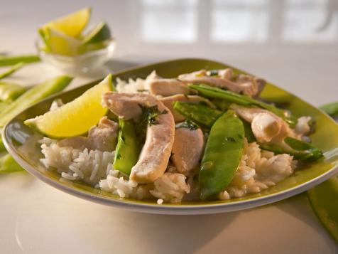 Thai-Style Coconut Chicken with Snow Peas